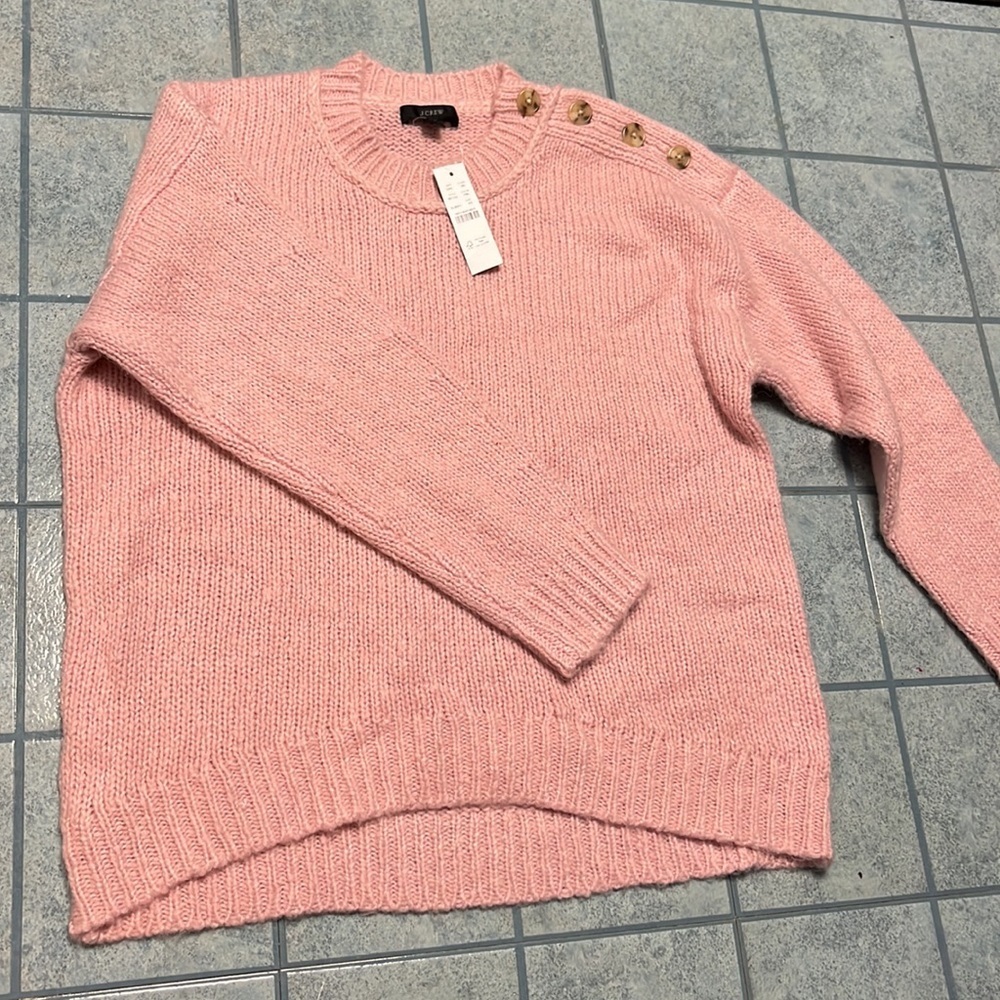 J. Crew pink alpaca wool sweater NWT